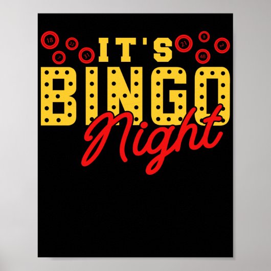 Poster C'Est Bingo Night Drôle Lucky Jeu (Devant)