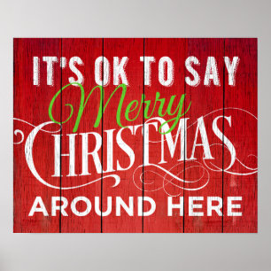 Poster C'est bon de dire Joyeux Noël ici ! Plaque