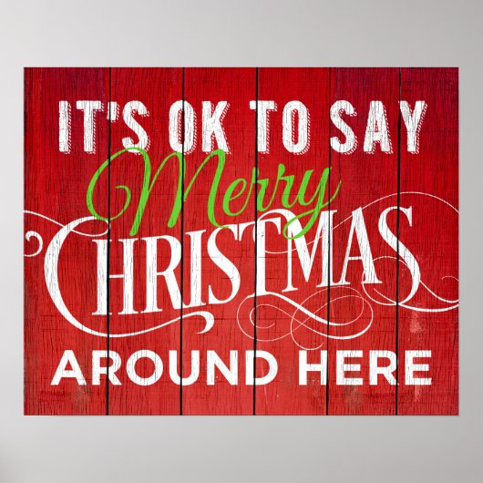 Poster C'est bon de dire Joyeux Noël ici ! Plaque (Devant)