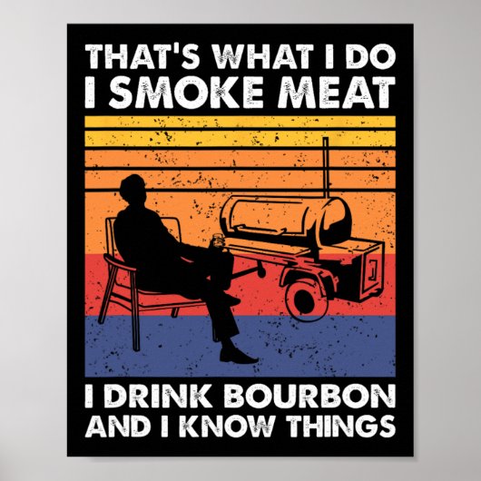 Poster C'est Ce Que Je Fais Fumer Viande BBQ (Devant)