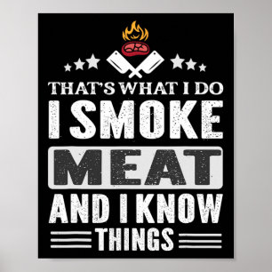 Poster C'est Ce Que Je Fais Fumer Viande Bbq Fumeur Grill