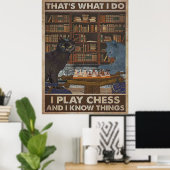 Poster C'Est Ce Que Je Fais Je Joue Aux échecs (Bureau à domicile)