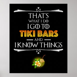Poster C'est ce que je fais - Je vais aux bars Tiki
