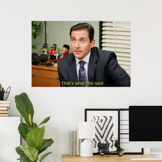 Poster C'est ce qu'elle a dit Michael Scott (Bureau à domicile)