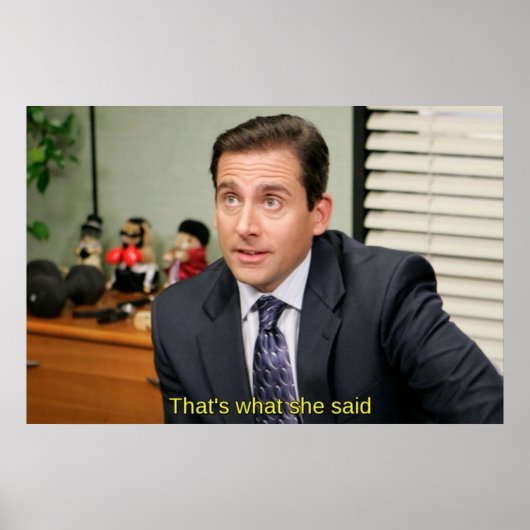 Poster C'est ce qu'elle a dit Michael Scott (Devant)