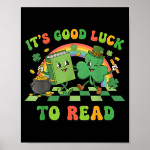 Poster C'est chanceux de lire un livre du jour de la Sain