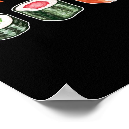 Poster C'Est Comme Ça Que Je Lance Le Sushi (Coin)