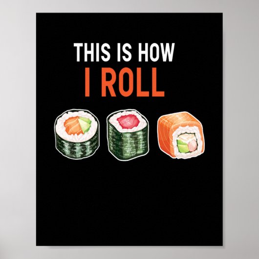 Poster C'Est Comme Ça Que Je Lance Le Sushi (Devant)