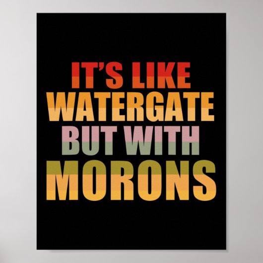 Poster C'est comme Watergate mais avec des idiots drôle D (Devant)