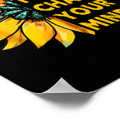Poster C'est correct de changer d'avis citation tournesol (Coin)