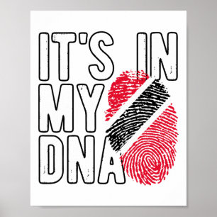 Poster C'est Dans Mon Adn Drapeau De Trinidad Et Tobygo F