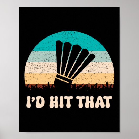 Poster C'est dans mon Dna Dminton Shuttle Racket Dminton  (Devant)