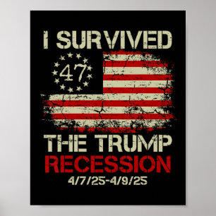 Poster C'Est Drôle De Rétro Que J'Ai Survécu À La Récessi