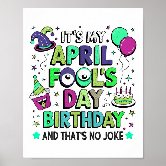 Poster C'Est Drôle Mon Avril Fools Day Anniversaire, Et C (Devant)