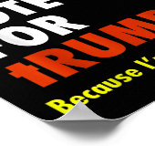 Poster C'est drôle que j'aie voté pour Trump Tee - shirt, (Coin)