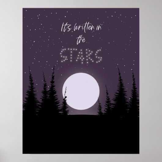 Poster C'est écrit dans l'affiche violet de la forêt des  (Devant)