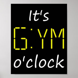 Poster C'est Gym O'clock. Temps De Fitness. Entraînement 