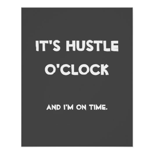 Poster C'est Hustle O'clock (Devant)