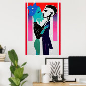 Poster C'est juste nous, Baby Retrowave Art (Bureau à domicile)