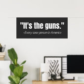 Poster C'est la citation de Guns Anti-Gun Violence (Bureau à domicile)