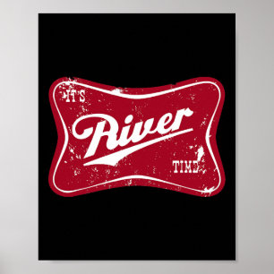 Poster C'est la période drôle de pêche de rivière