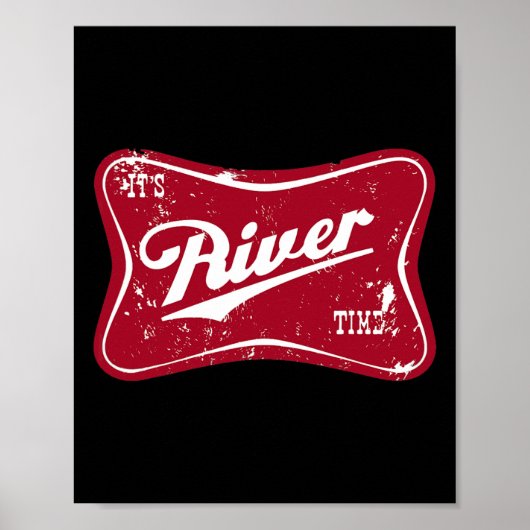 Poster C'est la période drôle de pêche de rivière (Devant)