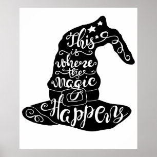 Poster C'est là que la magie se passe // Halloween amusan