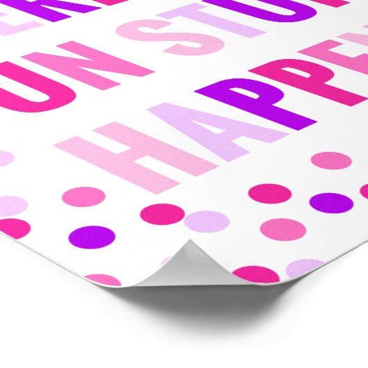 Poster C'Est Là Que Se Déroulent Les Choses Amusantes De  (Coin)