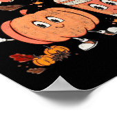 Poster C'Est La Saison Amusante Citrouille Épice Amusant  (Coin)