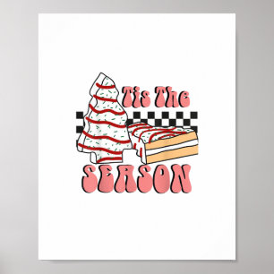 Poster C'est La Saison Arbre De Noël Groovy Rétro Debbie