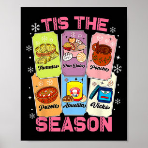 Poster C'Est La Saison Carte de Noël Mexicaine Pan de Noë