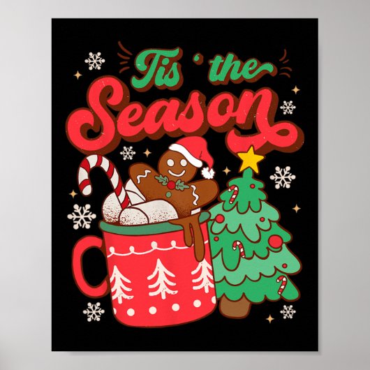 Poster C'Est La Saison Chaud Cacao Gingerpain Cookie Chri (Devant)
