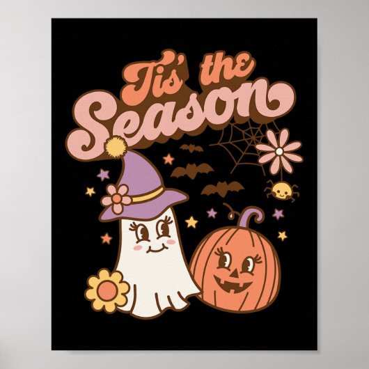 Poster C'Est La Saison Citrouille Épice Automne Halloween (Devant)