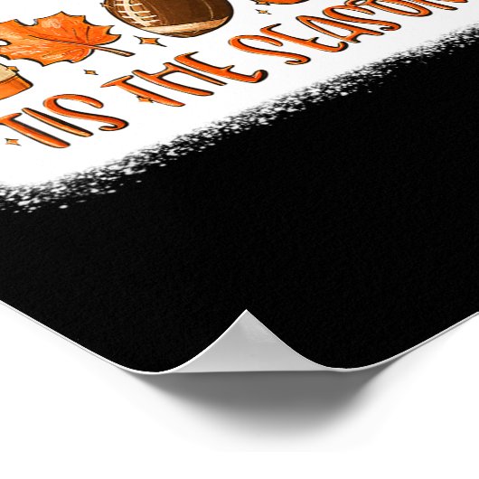 Poster C'Est La Saison Citrouille Leaf Latte Fall Footbal (Coin)