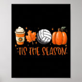 Poster C'Est La Saison Citrouille Leaf Latte Fall Volleyl (Devant)