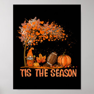 Poster C'Est La Saison Citrouille Spice Football Leaves A