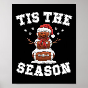 Poster C'est la saison de football de Noël Chapeau de Pèr
