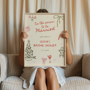 Poster C'est la saison de la bienvenue au mariage dessiné