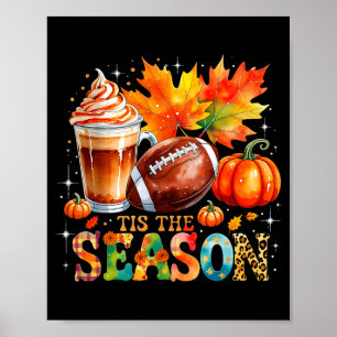 Poster C'est la saison de l'automne café football cadeau