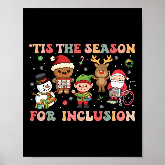 Poster C'est la saison de l'inclusion Noël Sped Enseignan (Devant)