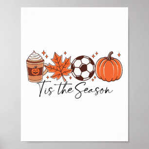 Poster C'est la saison de soccer d'automne de café de Tha