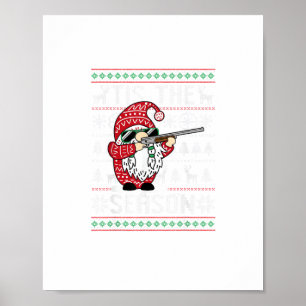Poster C'Est La Saison Deer Gnome Reindeer Noël