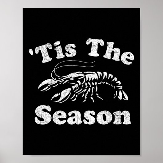 Poster C'Est La Saison Drôle Crawfish Boil Mardi Gras Caj (Devant)