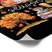 Poster C'est la saison Feuilles de citrouille Automne (Coin)