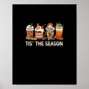 Poster C'Est La Saison Football Citrouille Épice Hallowee