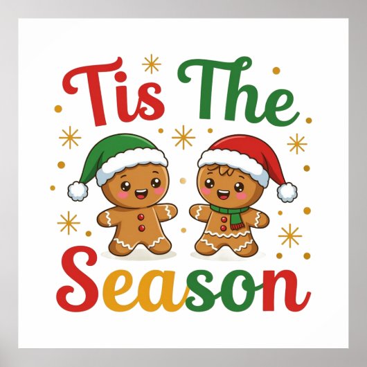 Poster C'Est La Saison Gingerbread Hommes (Devant)
