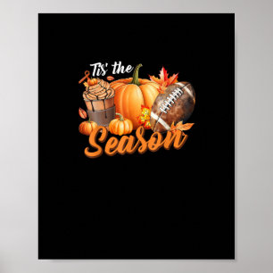 Poster C'est la saison Latte de feuille de citrouille d'a