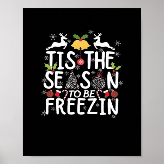 Poster C'est la saison pour geler minimal propre (Devant)