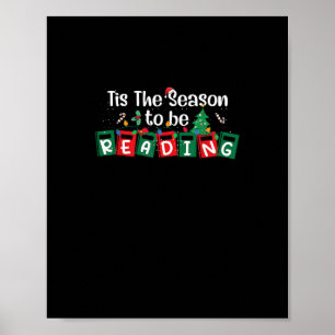 Poster C'est la saison pour lire le livre de Noël pour en