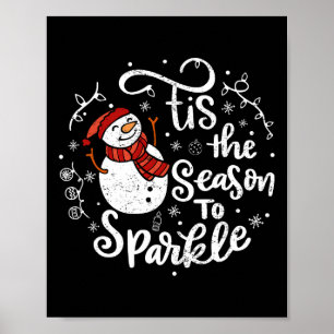 Poster C'Est La Saison Pour Sparkle Snowman Famille De No